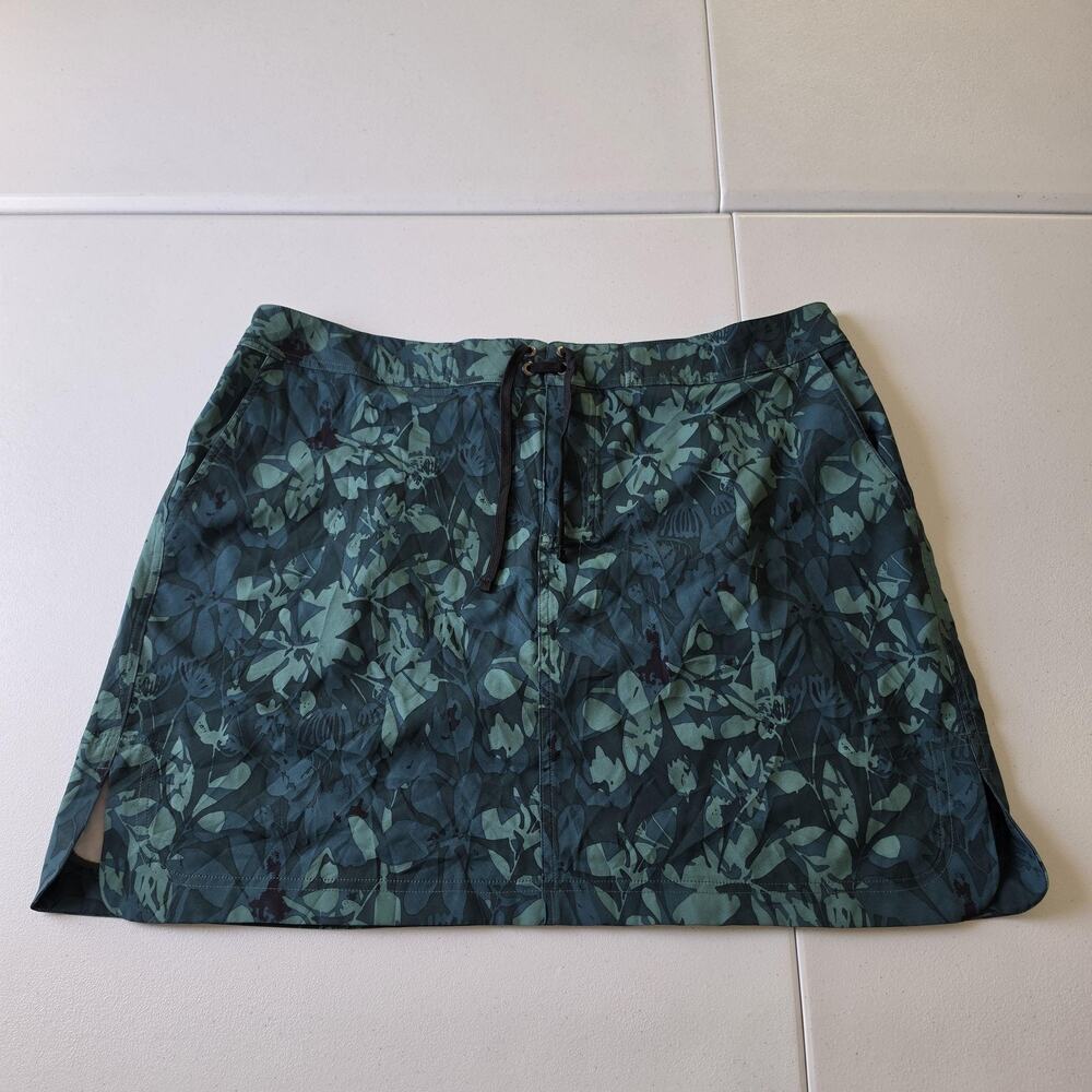 RipSkirt Skirt Womens XX-Large Green Floral A-Line Drawstring Lined Pockets